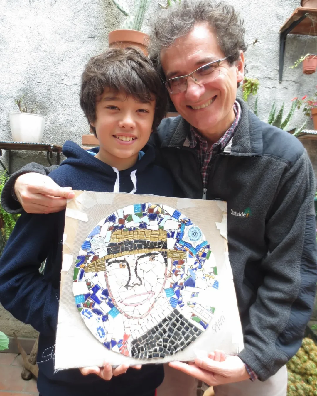 Santi y Mario, padre e hijo